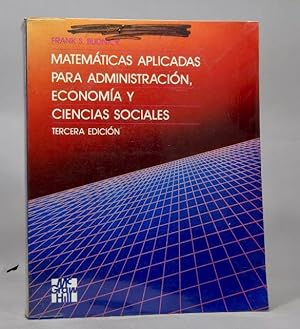 Seller image for Matemticas Aplicadas Para Administracin Economa 2001 Ai2 for sale by Libros librones libritos y librazos