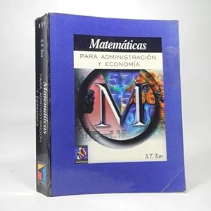 Seller image for Matemticas Para Administracin Y Economa Tan 1999 Bf4 for sale by Libros librones libritos y librazos