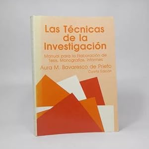 Imagen del vendedor de Las Tcnicas De La Investigacin Aura Bavaresco 1986 Bb5 a la venta por Libros librones libritos y librazos