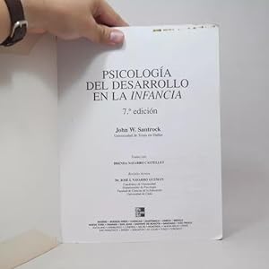 Seller image for Psicologa Del Desarrollo En La Infancia John W Santrock Y4 for sale by Libros librones libritos y librazos