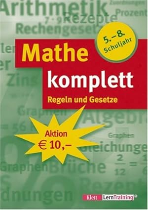 Seller image for Mathe komplett: Regeln und Gesetze. 5.-8. Schuljahr for sale by Gabis Bcherlager