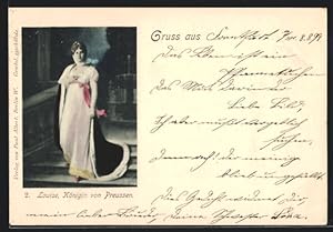 Bild des Verkufers fr Ansichtskarte Knigin Luise von Preussen im Kleid zum Verkauf von Bartko-Reher