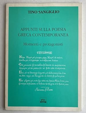 Seller image for Appunti sulla poesia greca contemporanea for sale by librisaggi