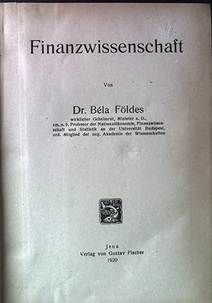 Finanzwissenschaft.