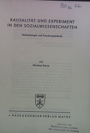 Seller image for Kausalitt und Experiment in den Sozialwissenschaften. Methodologie und Forschungstechnik. Sozialwissenschaftliche Bibliothek; 4; for sale by books4less (Versandantiquariat Petra Gros GmbH & Co. KG)
