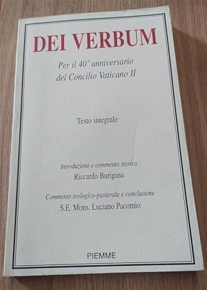 Seller image for Dei Verbum. Per Il Quarantesimo Anniversario Del Concilio Vaticano Secondo for sale by Piazza del Libro