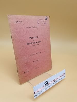 Merkblatt für Militärtransporte (Transportmerkblatt) ; Gültig vom 1. Mai 1964 an