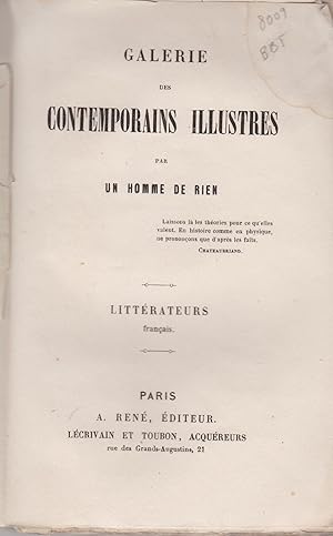 Seller image for Galerie des Contemporains Illustres par un Homme de rien. - Suivi de : M. de Salvandy. - Suivi de : Le Pre Lacordaire - Suivi de : Saint-Simon et Fourier. for sale by PRISCA