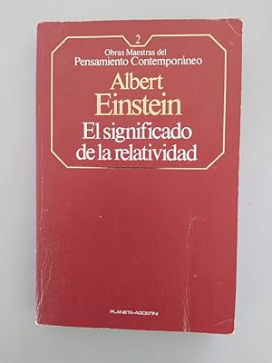 Imagen del vendedor de El Significado De La Relatividad. Obras Maestras Del Pensamiento Contemporneo 2. a la venta por TraperaDeKlaus