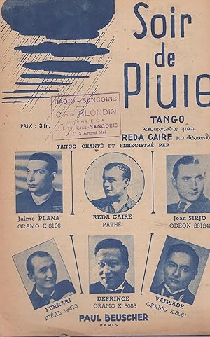 Seller image for Soir de pluie ! - Tango chant. for sale by PRISCA