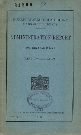 Administration Report for the year 1927-28 Part II. Irrigation