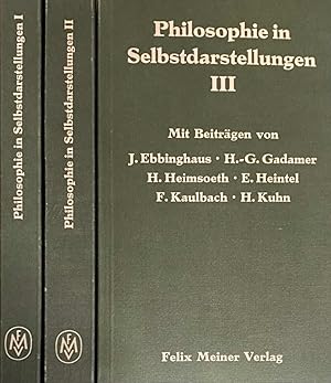 Bild des Verkufers fr Philosophie in Selbstdarstellungen, Band I-III (3-volume set) zum Verkauf von Antiquariaat Schot