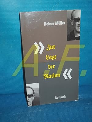 Bild des Verkufers fr Heiner Mller "zur Lage der Nation" Heiner Mller im Interview mit Frank M. Raddatz / Rotbuch-Taschenbuch 13 zum Verkauf von Antiquarische Fundgrube e.U.