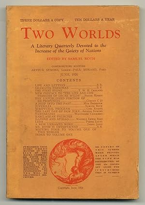 Seller image for Two Worlds: A Literary Quarterly Devoted to the Increase of the Gaiety of Nations - Vol. I, No. 4, June 1926 for sale by Between the Covers-Rare Books, Inc. ABAA