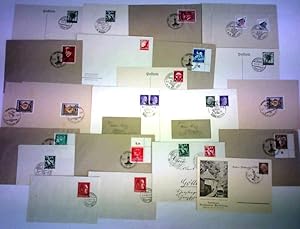 Sammlung von 21 Postbelegen mit Sondermarken und Sonderstempeln