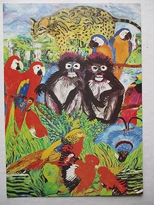 Immagine del venditore per Hunt Slonem The Peaceable Kingdom Barbara Braatehn Gallery 1984 Exhibition invite postcard venduto da ANARTIST