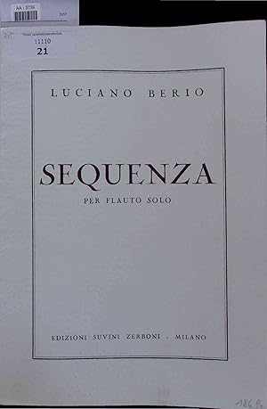 Seller image for Sequenza per Flauto Solo. AA-3739 for sale by Antiquariat Bookfarm