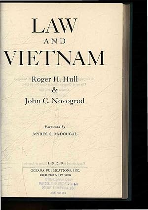 Bild des Verkufers fr Law and Vietnam. zum Verkauf von Antiquariat Bookfarm