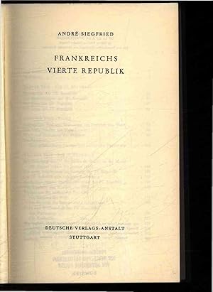 Bild des Verkufers fr Frankreichs vierte Republik. zum Verkauf von Antiquariat Bookfarm