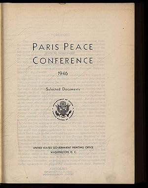 Seller image for Paris Peace Conference 1946. for sale by Antiquariat Bookfarm