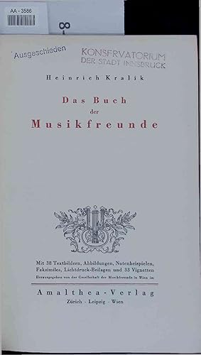 Imagen del vendedor de Das Buch der Musikfreunde. a la venta por Antiquariat Bookfarm