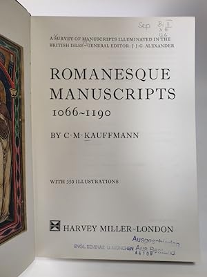 Bild des Verkufers fr Romanesque Manuscripts 1066 - 1190. (= A Survey of Manuscripts Illuminated in the British Isles. Vol. 3) zum Verkauf von Antiquariat Bookfarm