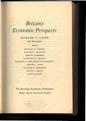 Bild des Verkufers fr Britain's Economic Prospects. zum Verkauf von Antiquariat Bookfarm