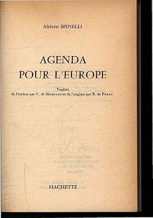Imagen del vendedor de Agenda pour l'Europe. a la venta por Antiquariat Bookfarm