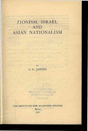 Seller image for Zionism, Israel and Asian nationalism. for sale by Antiquariat Bookfarm
