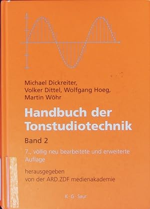 Imagen del vendedor de Handbuch der Tonstudiotechnik. a la venta por Antiquariat Bookfarm