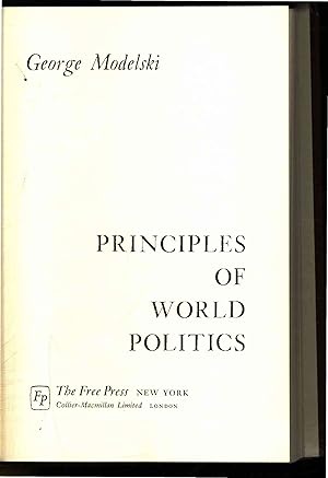 Imagen del vendedor de Principles of World Politics. a la venta por Antiquariat Bookfarm