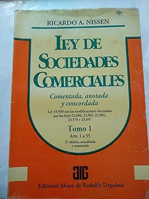 Bild des Verkufers fr Ley de sociedades comerciales Tomo 1 zum Verkauf von Libros nicos