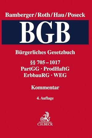 Bild des Verkufers fr Brgerliches Gesetzbuch Band 3:  705-1017, PartGG, ProdHaftG, ErbbauRG, WEG: Kommentar zum Verkauf von Studibuch