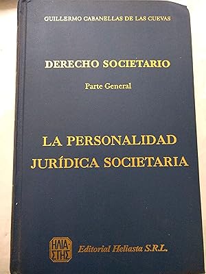 Imagen del vendedor de Derecho Societario, la personalidad juridica societaria a la venta por Libros nicos