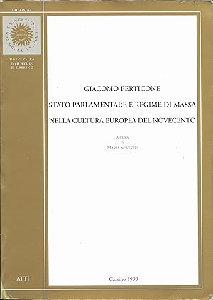 Image du vendeur pour Stato parlamentare e regime di massa nella cultura europea del Novecento mis en vente par MULTI BOOK