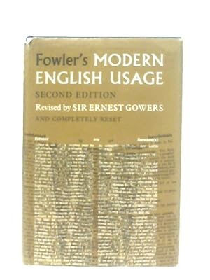 Seller image for Fowler's Modern English Usage for sale by World of Rare Books