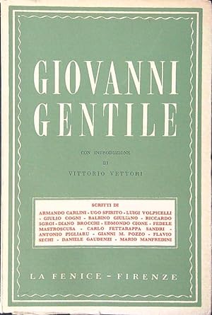 Bild des Verkufers fr Giovanni Gentile zum Verkauf von Librodifaccia