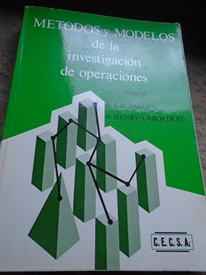 Bild des Verkufers fr Mtodos y Modelos de la Investigacin de Operaciones. Tomo III. zum Verkauf von Carmichael Alonso Libros