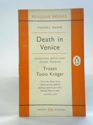 Bild des Verkäufers für Death in Venice, Tristan and Tonio Kroger zum Verkauf von World of Rare Books