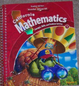 Bild des Verkufers fr California Mathematics 5: Concepts, Skills, and Problem Solving, Volume 1 - Teacher Edition (1) zum Verkauf von -OnTimeBooks-