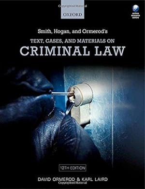 Seller image for Smith, Hogan, & Ormerod's Text, Cases, & Materials on Criminal Law for sale by WeBuyBooks