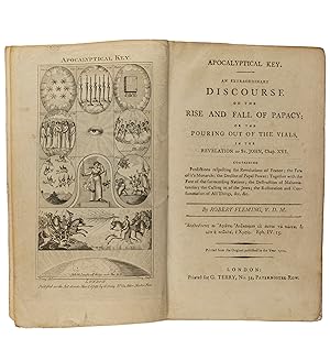 Bild des Verkufers fr Apocalyptical Key. An extraordinary discourse on the rise and fall of Papacy; or, The pouring out of the vials, in the Revelation of St. John, chap. XVI. containing predictions respecting the revolutions of France; the fate of it's monarch; the decline of Papal power: Together with the fate of the surrounding nations; the destruction of Mahometanism; the calling in of the Jews; the restoration and consummation of all things, &c. &c. Printed from the original published in the year 1701. zum Verkauf von Jarndyce, The 19th Century Booksellers