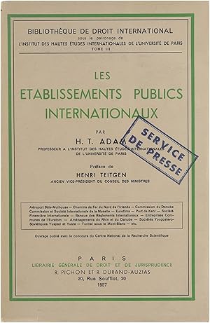 Image du vendeur pour Les tablissements publics internationaux (Volume 3) mis en vente par Untje.com