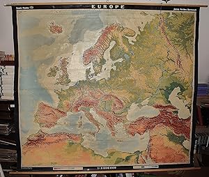 Seller image for Europe : (Large Color Topographic Pull Down Map) for sale by Sequitur Books