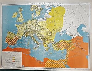 Seller image for Christian Europe and the Crusades (Large pull down color map) for sale by Sequitur Books