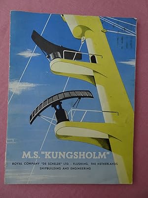 Imagen del vendedor de Twin-screw motor passenger liner "Kungsholm" of the Swedish American Line. Built by the Royal Company "De Schelde" Ltd., Flushing, The Netherlands. a la venta por Antiquariaat De Boekenbeurs