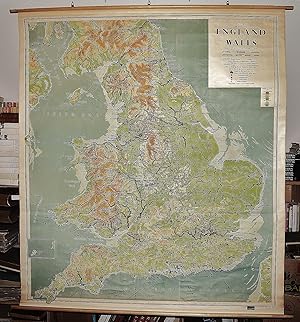 Philip's England And Wales: Philips' Comparative Series of Large School Maps (Large Pull Down Map)