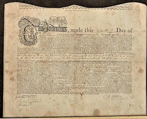 DOCUMENT SIGNED BY REVOLUTIONARY WAR GENERAL OTHO HOLLAND WILLIAMS, 11 APRIL 1788, CONVEYING A 99...