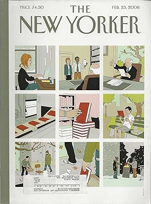The New Yorker February 25, 2008 Adrian Tomine Cover, Complete Magazine