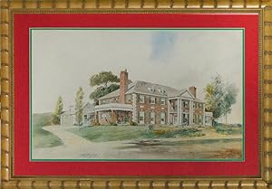 "Clarence Birdseye Estate" Gloucester, MA Original Watercolor
